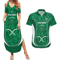 Custom Saudi Arabia Football Couples Matching Summer Maxi Dress and Hawaiian Shirt 2026 Come On Arabian Falcons - Wonder Print Shop