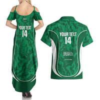 Custom Saudi Arabia Football Couples Matching Summer Maxi Dress and Hawaiian Shirt 2026 Come On Arabian Falcons - Wonder Print Shop
