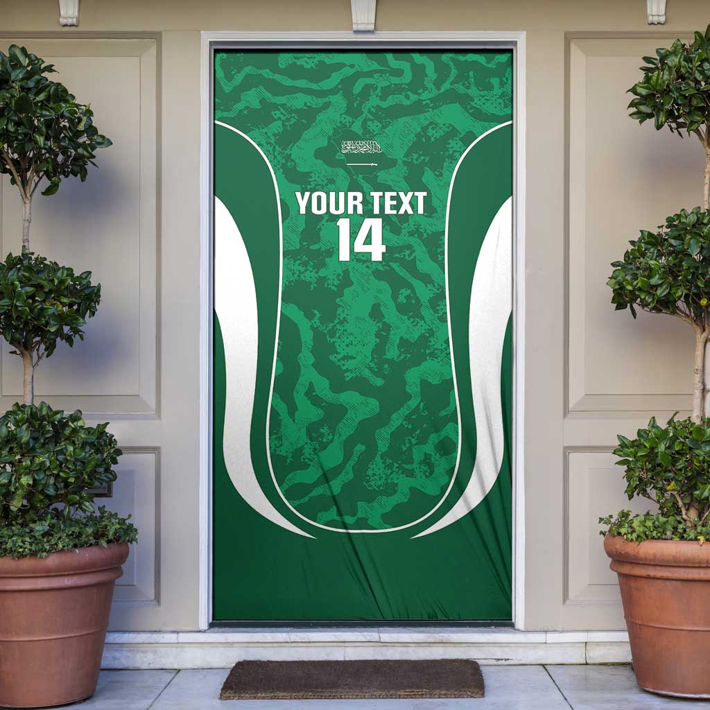 Custom Saudi Arabia Football Door Cover 2026 Come On Arabian Falcons - Wonder Print Shop