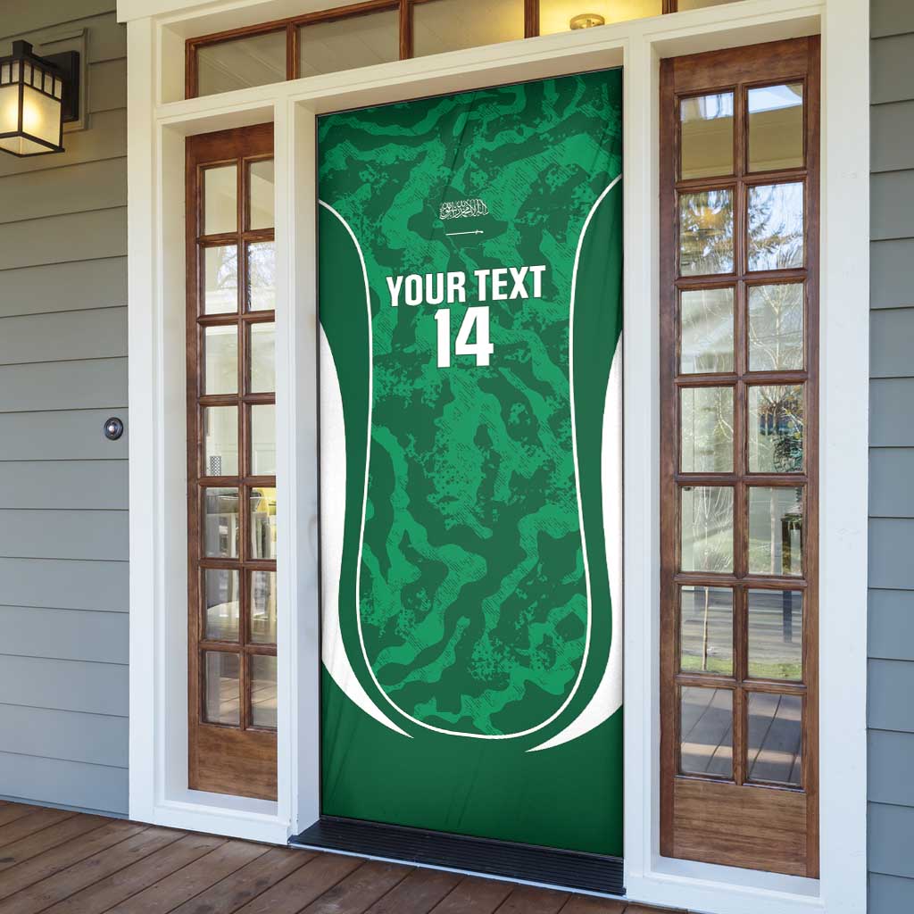 Custom Saudi Arabia Football Door Cover 2026 Come On Arabian Falcons - Wonder Print Shop