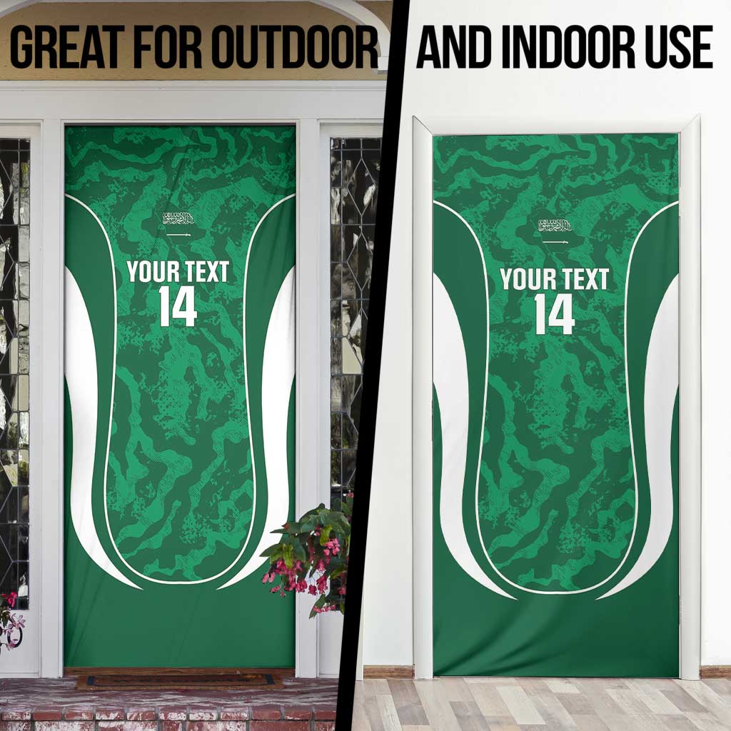 Custom Saudi Arabia Football Door Cover 2026 Come On Arabian Falcons - Wonder Print Shop