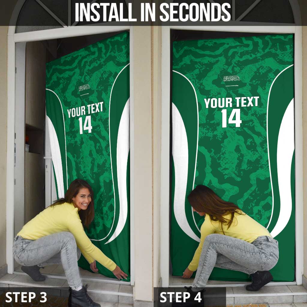 Custom Saudi Arabia Football Door Cover 2026 Come On Arabian Falcons - Wonder Print Shop