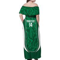 Custom Saudi Arabia Football Family Matching Off Shoulder Maxi Dress and Hawaiian Shirt 2026 Come On Arabian Falcons - Wonder Print Shop