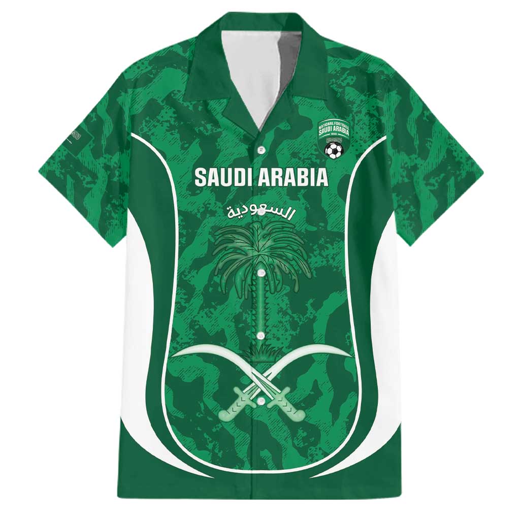 Custom Saudi Arabia Football Family Matching Short Sleeve Bodycon Dress and Hawaiian Shirt 2026 Come On Arabian Falcons - Wonder Print Shop