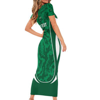 Custom Saudi Arabia Football Family Matching Short Sleeve Bodycon Dress and Hawaiian Shirt 2026 Come On Arabian Falcons - Wonder Print Shop