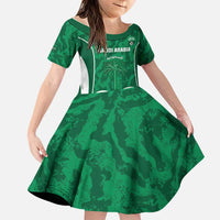 Custom Saudi Arabia Football Family Matching Summer Maxi Dress and Hawaiian Shirt 2026 Come On Arabian Falcons - Wonder Print Shop