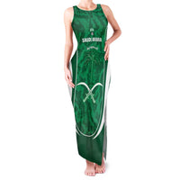 Custom Saudi Arabia Football Family Matching Tank Maxi Dress and Hawaiian Shirt 2026 Come On Arabian Falcons - Wonder Print Shop