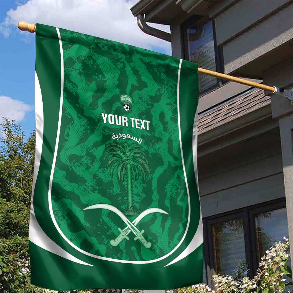 Custom Saudi Arabia Football Garden Flag 2026 Come On Arabian Falcons - Wonder Print Shop