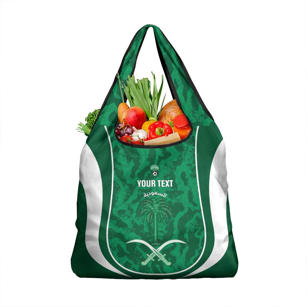 Custom Saudi Arabia Football Grocery Bag 2026 Come On Arabian Falcons - Wonder Print Shop