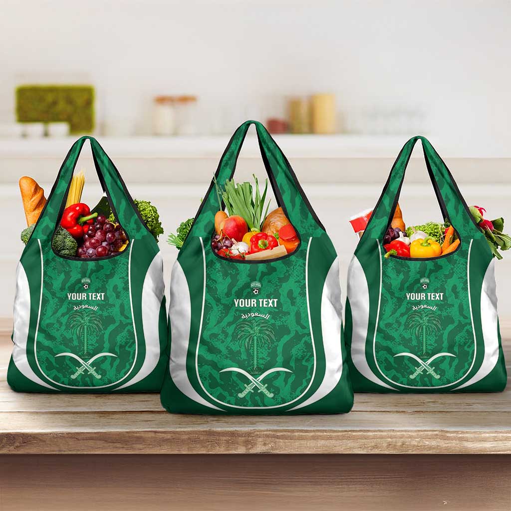 Custom Saudi Arabia Football Grocery Bag 2026 Come On Arabian Falcons - Wonder Print Shop