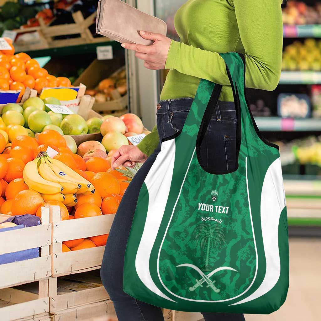 Custom Saudi Arabia Football Grocery Bag 2026 Come On Arabian Falcons - Wonder Print Shop