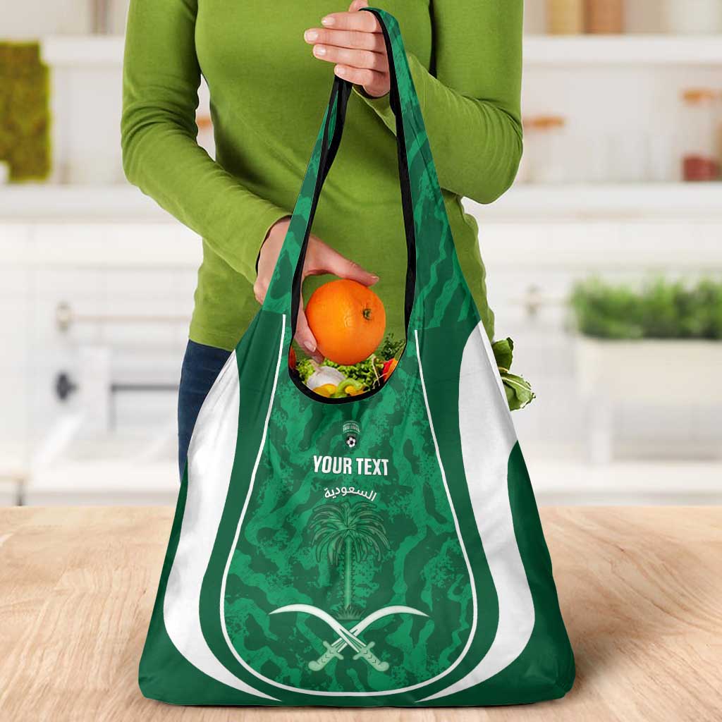 Custom Saudi Arabia Football Grocery Bag 2026 Come On Arabian Falcons - Wonder Print Shop