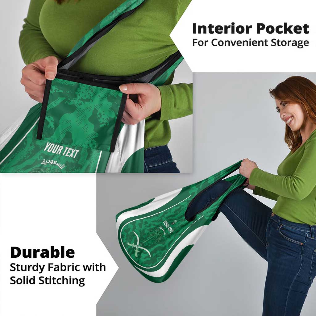 Custom Saudi Arabia Football Grocery Bag 2026 Come On Arabian Falcons - Wonder Print Shop