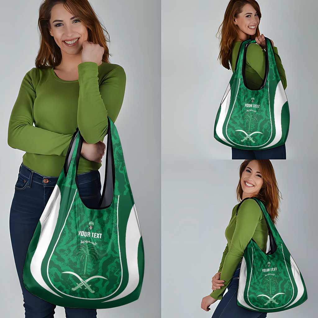 Custom Saudi Arabia Football Grocery Bag 2026 Come On Arabian Falcons - Wonder Print Shop