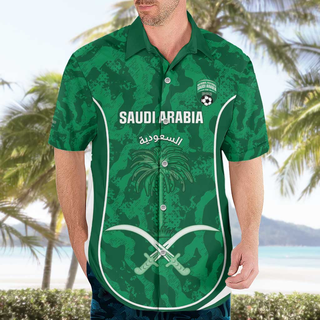 Custom Saudi Arabia Football Hawaiian Shirt 2026 Come On Arabian Falcons - Wonder Print Shop