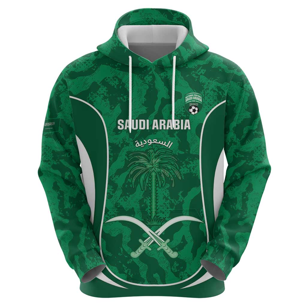 Custom Saudi Arabia Football Hoodie 2026 Come On Arabian Falcons - Wonder Print Shop
