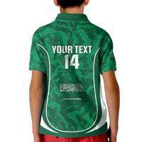 Custom Saudi Arabia Football Kid Polo Shirt 2026 Come On Arabian Falcons - Wonder Print Shop