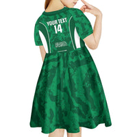 Custom Saudi Arabia Football Kid Short Sleeve Dress 2026 Come On Arabian Falcons - Wonder Print Shop