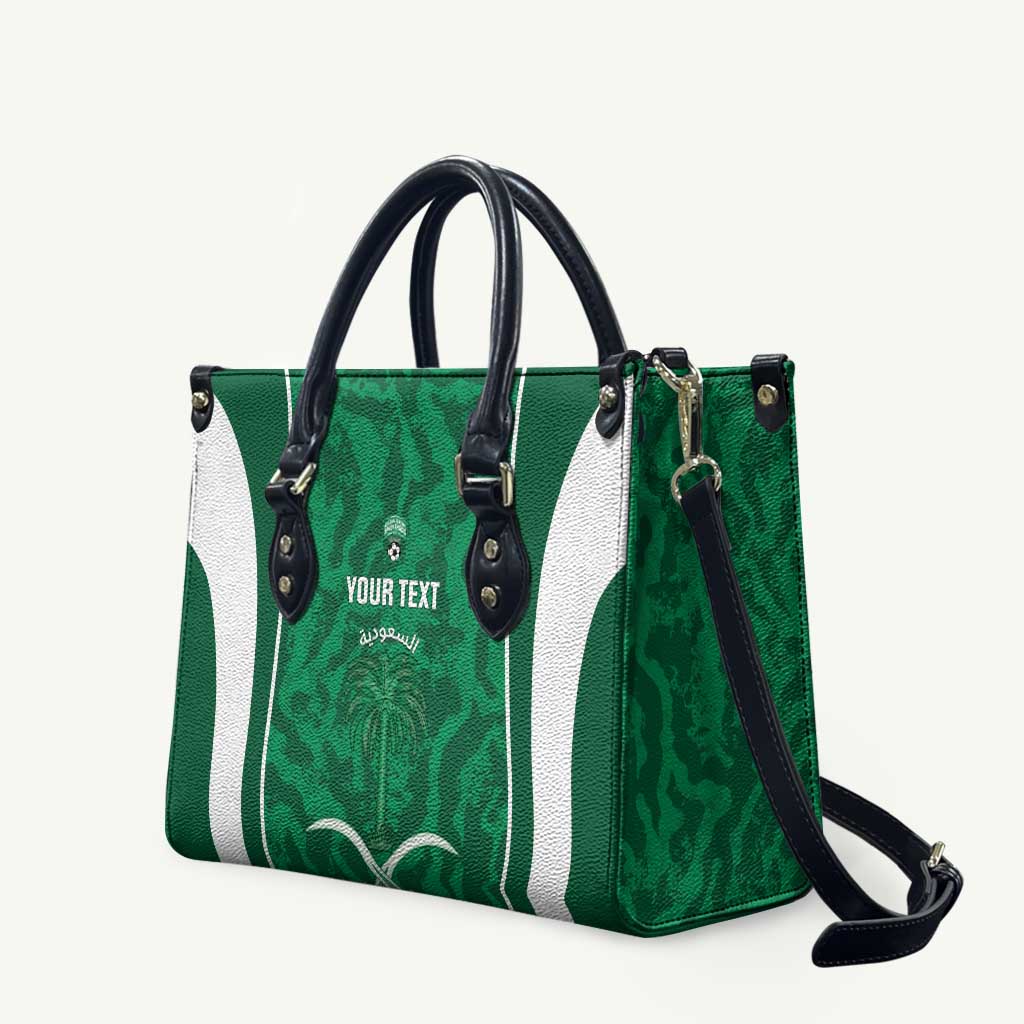 Custom Saudi Arabia Football Leather Bag 2026 Come On Arabian Falcons - Wonder Print Shop