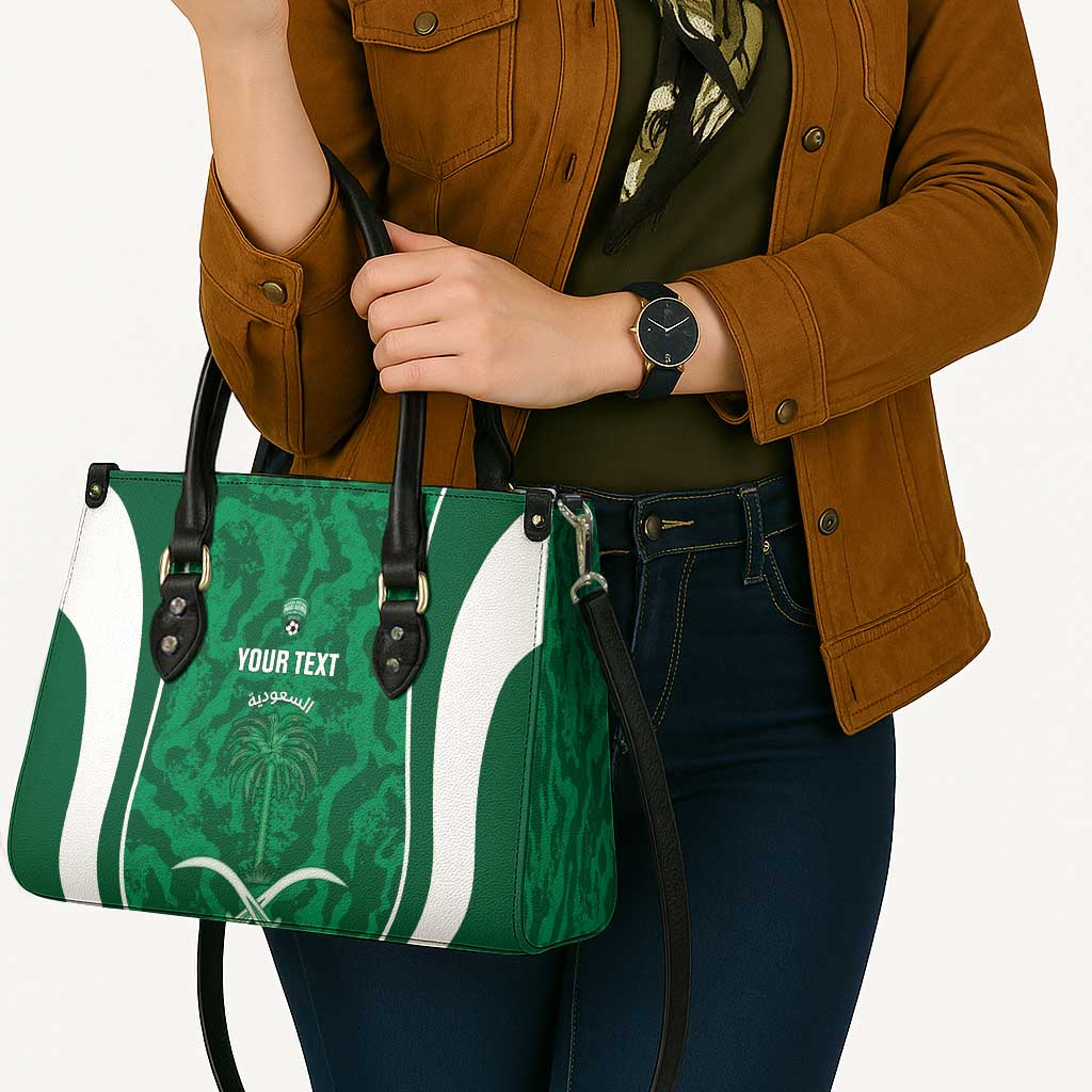 Custom Saudi Arabia Football Leather Bag 2026 Come On Arabian Falcons - Wonder Print Shop
