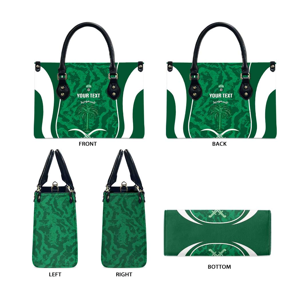 Custom Saudi Arabia Football Leather Bag 2026 Come On Arabian Falcons - Wonder Print Shop
