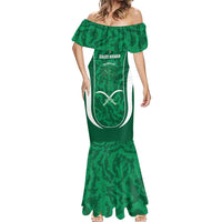 Custom Saudi Arabia Football Mermaid Dress 2026 Come On Arabian Falcons - Wonder Print Shop