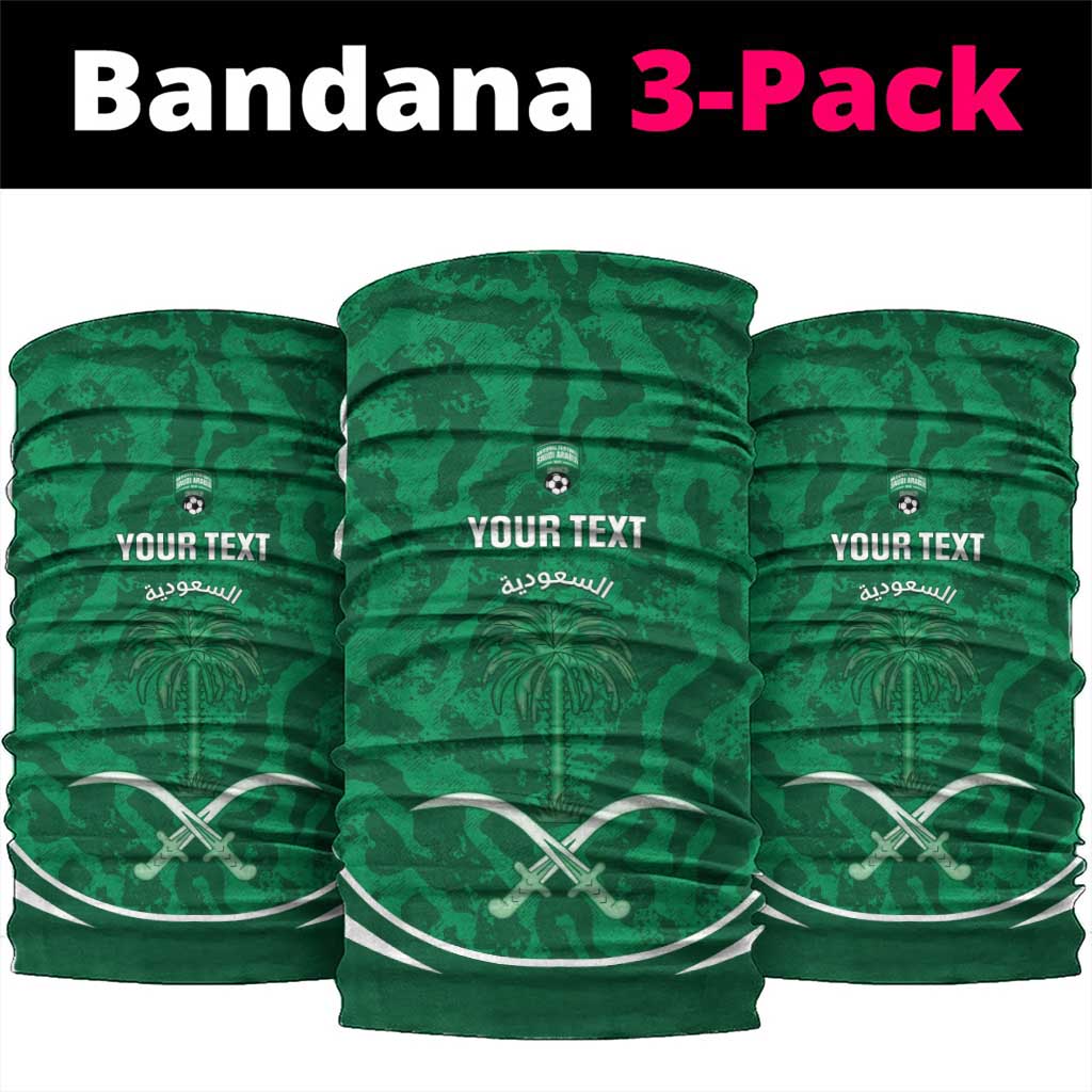 Custom Saudi Arabia Football Neck Gaiter 2026 Come On Arabian Falcons - Wonder Print Shop