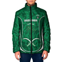 Custom Saudi Arabia Football Padded Jacket 2026 Come On Arabian Falcons - Wonder Print Shop