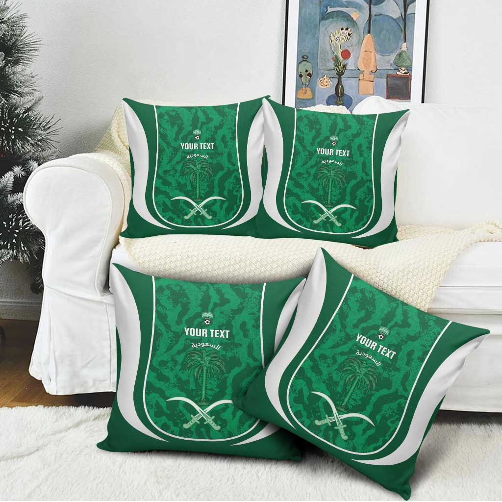 Custom Saudi Arabia Football Pillow Cover 2026 Come On Arabian Falcons - Wonder Print Shop