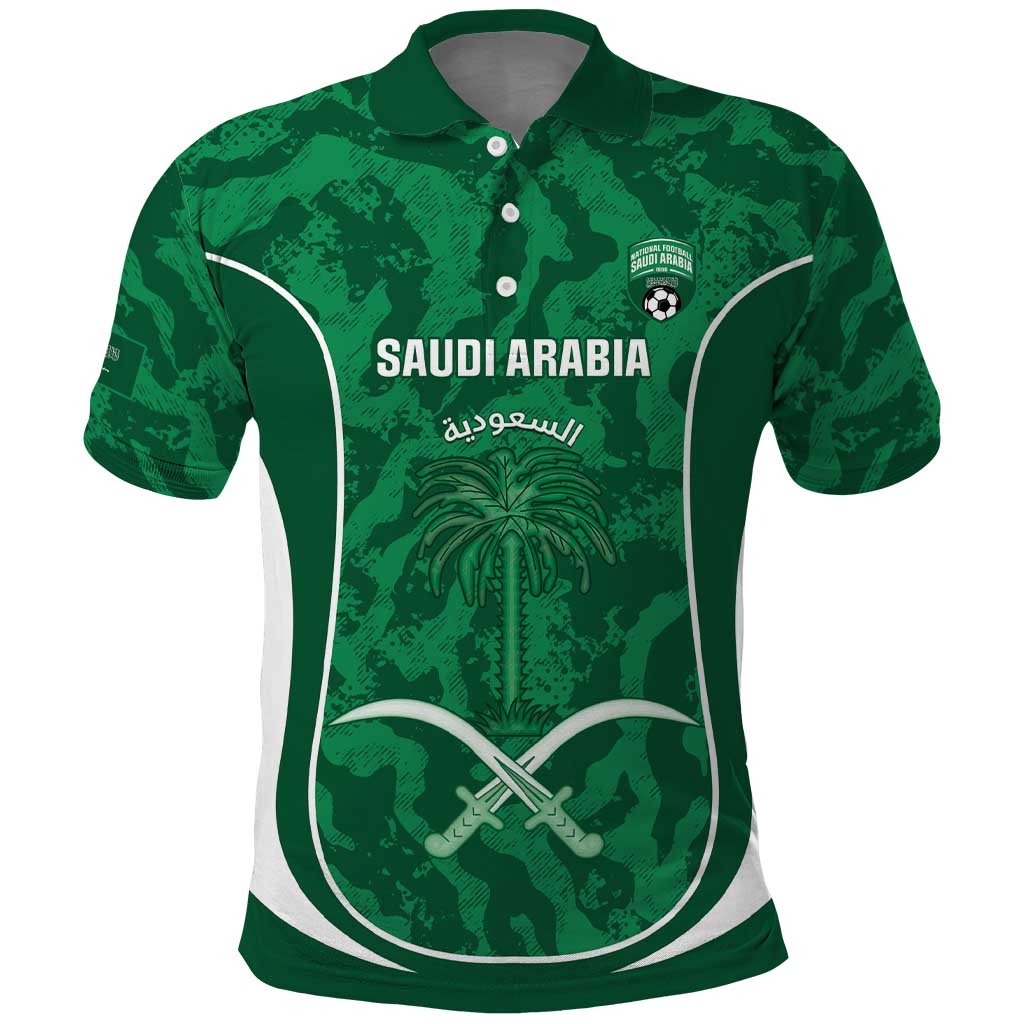 Custom Saudi Arabia Football Polo Shirt 2026 Come On Arabian Falcons - Wonder Print Shop
