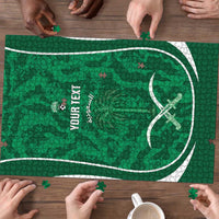 Custom Saudi Arabia Football Puzzle 2026 Come On Arabian Falcons - Wonder Print Shop