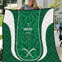Custom Saudi Arabia Football Quilt 2026 Come On Arabian Falcons - Wonder Print Shop