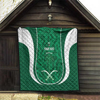 Custom Saudi Arabia Football Quilt 2026 Come On Arabian Falcons - Wonder Print Shop