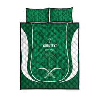 Custom Saudi Arabia Football Quilt Bed Set 2026 Come On Arabian Falcons - Wonder Print Shop