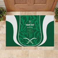 Custom Saudi Arabia Football Rubber Doormat 2026 Come On Arabian Falcons - Wonder Print Shop