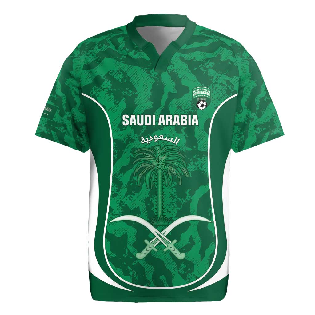 Custom Saudi Arabia Football Rugby Jersey 2026 Come On Arabian Falcons - Wonder Print Shop