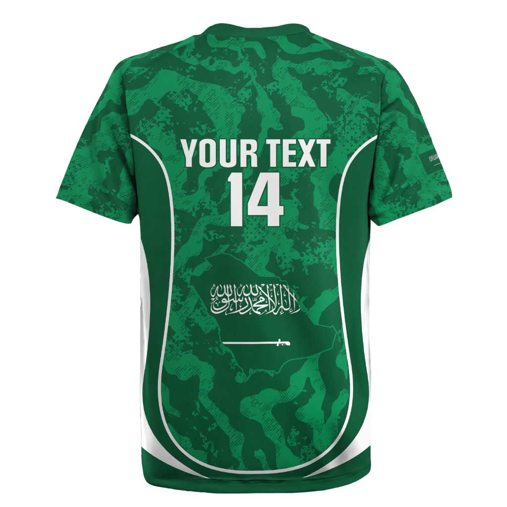 Custom Saudi Arabia Football Rugby Jersey 2026 Come On Arabian Falcons - Wonder Print Shop