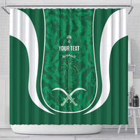 Custom Saudi Arabia Football Shower Curtain 2026 Come On Arabian Falcons - Wonder Print Shop