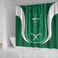 Custom Saudi Arabia Football Shower Curtain 2026 Come On Arabian Falcons - Wonder Print Shop