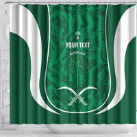 Custom Saudi Arabia Football Shower Curtain 2026 Come On Arabian Falcons - Wonder Print Shop