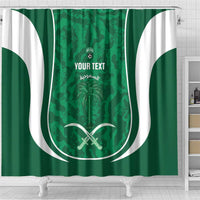 Custom Saudi Arabia Football Shower Curtain 2026 Come On Arabian Falcons - Wonder Print Shop