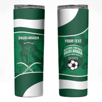 Custom Saudi Arabia Football Skinny Tumbler 2026 Come On Arabian Falcons - Wonder Print Shop