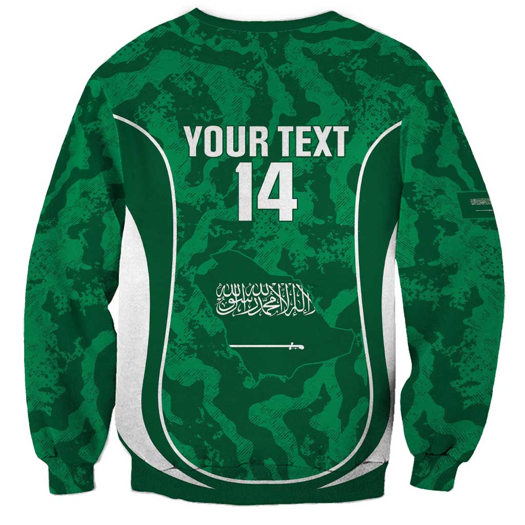 Custom Saudi Arabia Football Sweatshirt 2026 Come On Arabian Falcons - Wonder Print Shop