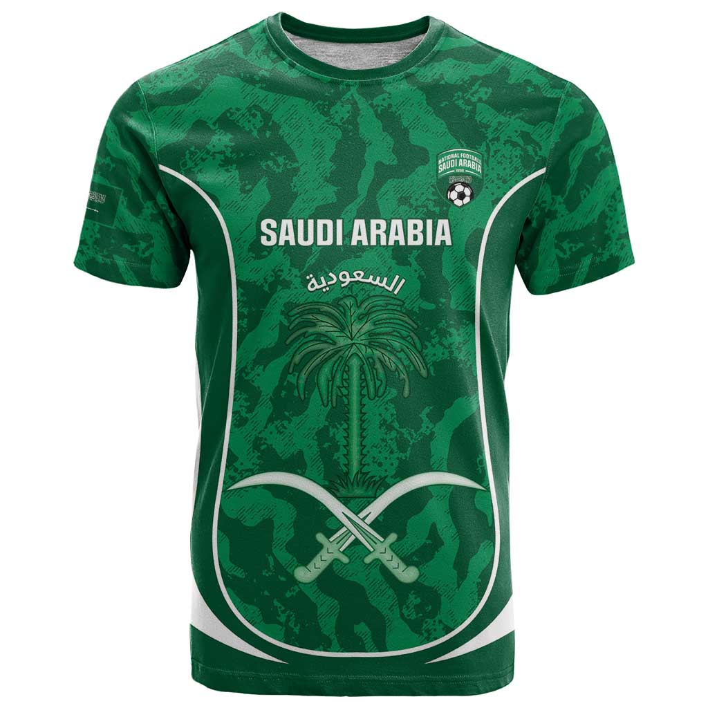 Custom Saudi Arabia Football T Shirt 2026 Come On Arabian Falcons - Wonder Print Shop