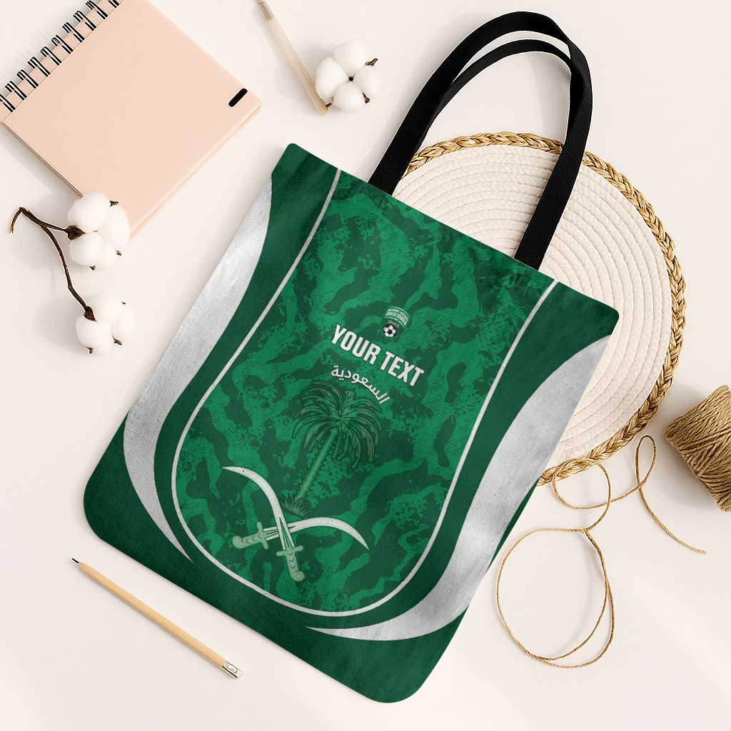 Custom Saudi Arabia Football Tote Bag 2026 Come On Arabian Falcons - Wonder Print Shop