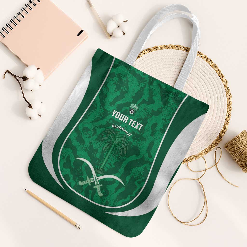 Custom Saudi Arabia Football Tote Bag 2026 Come On Arabian Falcons - Wonder Print Shop