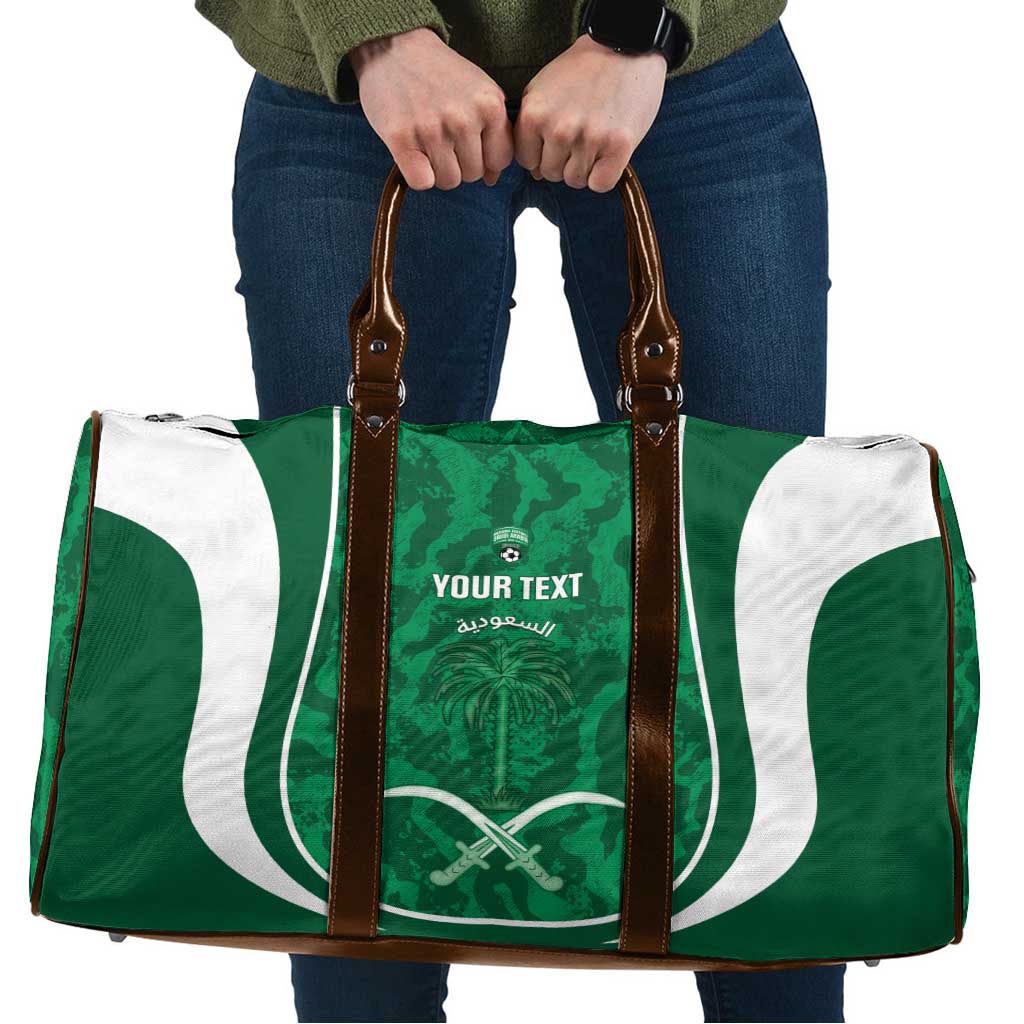 Custom Saudi Arabia Football Travel Bag 2026 Come On Arabian Falcons - Wonder Print Shop
