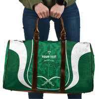 Custom Saudi Arabia Football Travel Bag 2026 Come On Arabian Falcons - Wonder Print Shop