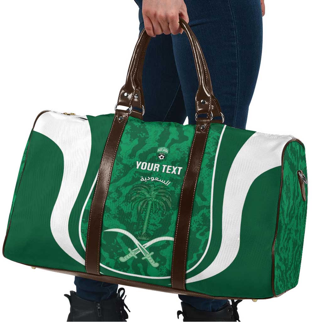 Custom Saudi Arabia Football Travel Bag 2026 Come On Arabian Falcons - Wonder Print Shop