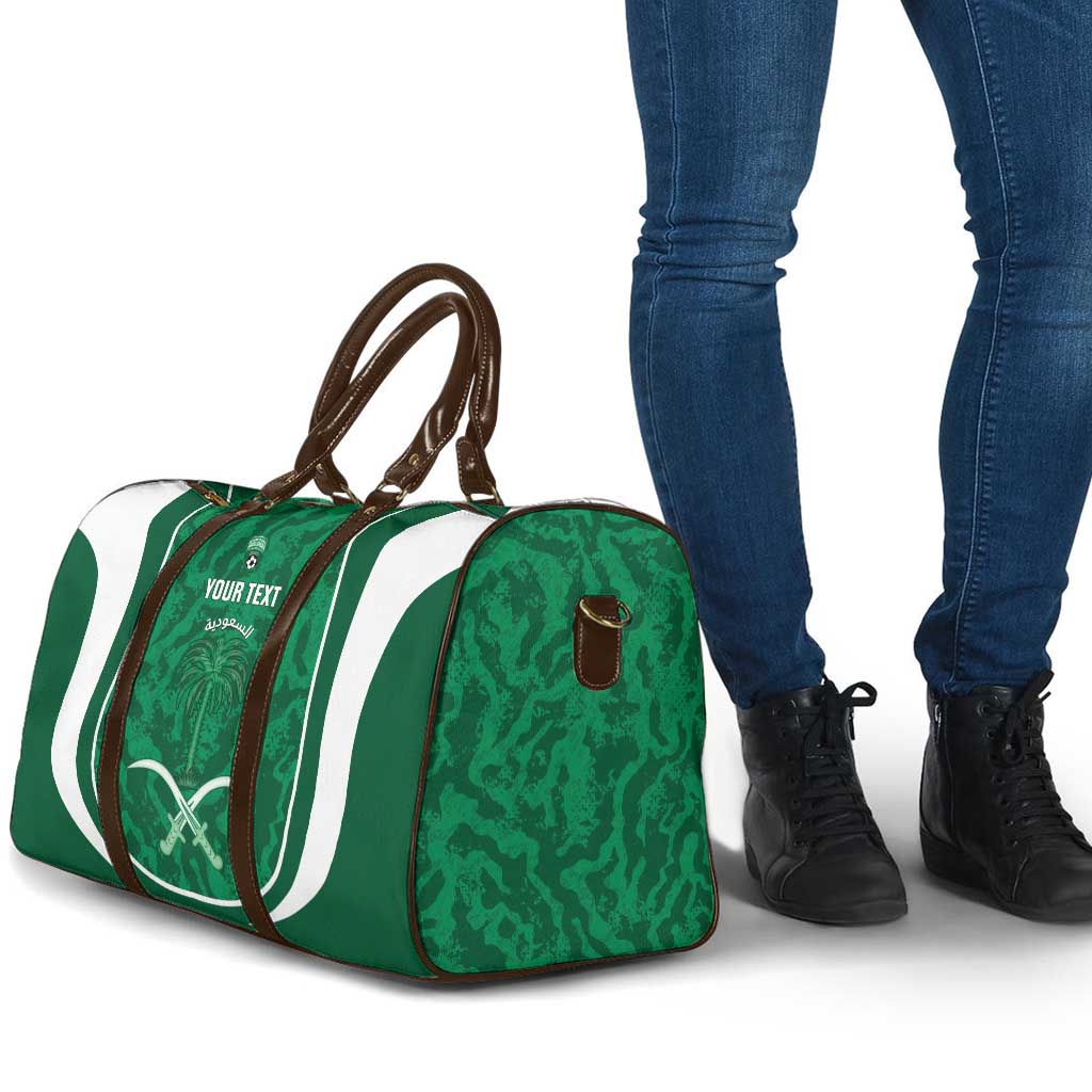 Custom Saudi Arabia Football Travel Bag 2026 Come On Arabian Falcons - Wonder Print Shop